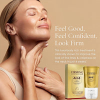 SEMECOMER Ah-8 Firming Neck Cream, Tightening & Lifting Cream with Double Roller Massage, Enriched with Hexapeptide for Moisturizing & Nourishing. Anti-Aging Neck Treatment for Wrinkles & Sagging Skin