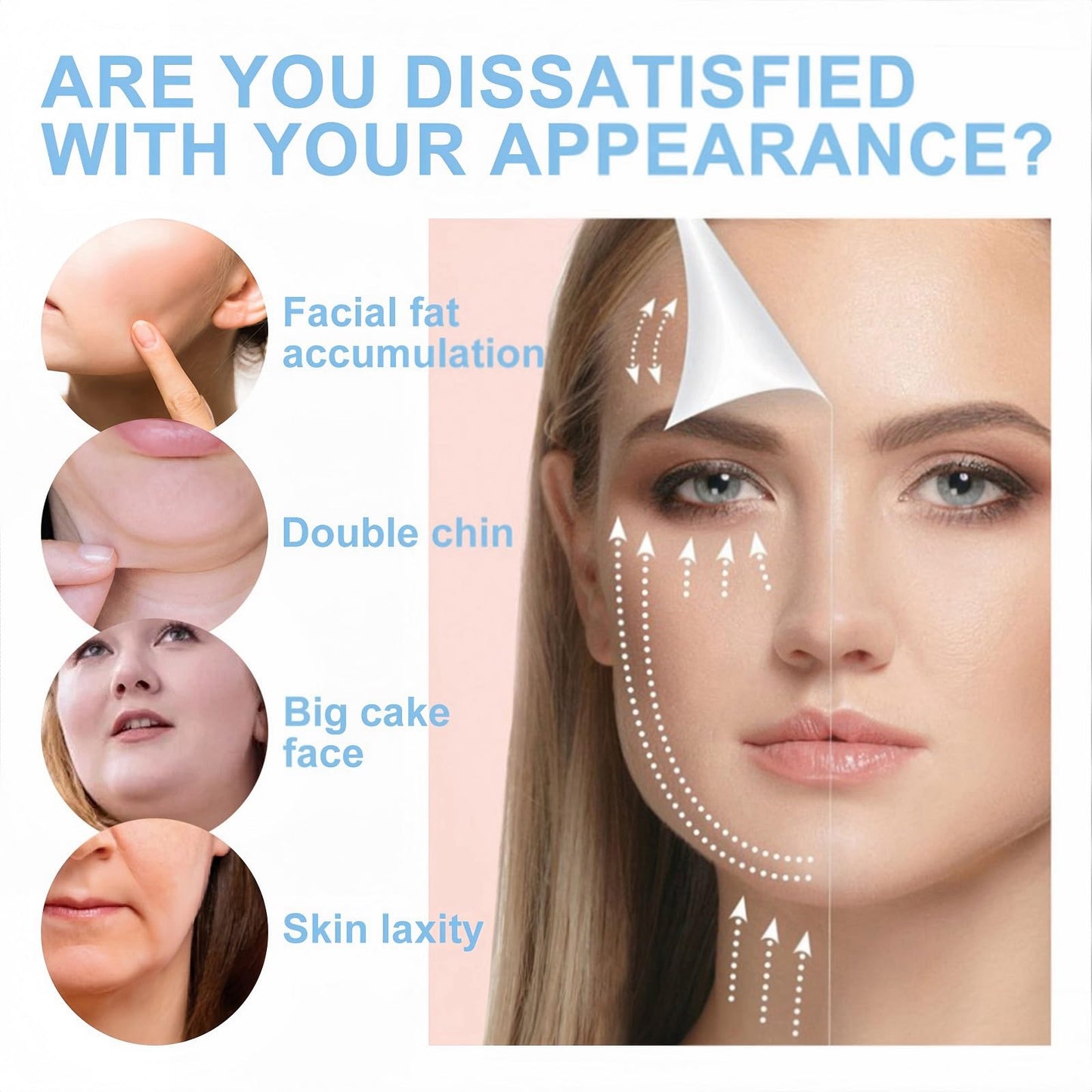AINxtolm 5PCS Bloskin Lift Mask,Bloskin Double-Chin Mask,Face Lifting Mask,V-Line Face Mask,Nourishing Firming Face Tape,Double-Chin Reducer Lift Mask,Chin Strap for Double-Chin,Lifting Chin Mask Skincare