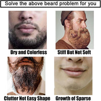 Men's Beard Grooming Kit with Shampoo, Oil, Balm - Complete Beard Care Set for Growth, Moisturizing, Styling - Valentine's Day, Father's Day, Birthday gifts - Complete beard care for men