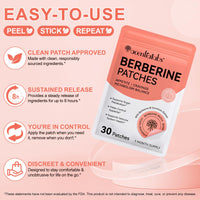 Datival Berberine Patches, Botanical Formula with Berberine, Chromium, 8-Hour Steady Release for Healthy Shape, 30 Patches