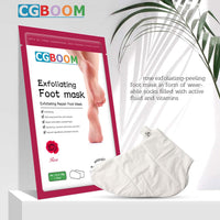 HOKIAMCN Foot Mask 5 Packs, Foot Peel Mask Callus Remover, Exfoliating Peeling Calluses Dead Skin, Callus Remover Foot Mask, Baby Soft Smooth Touch Feet-Men Women Exfoliating Foot Mask (Rose)