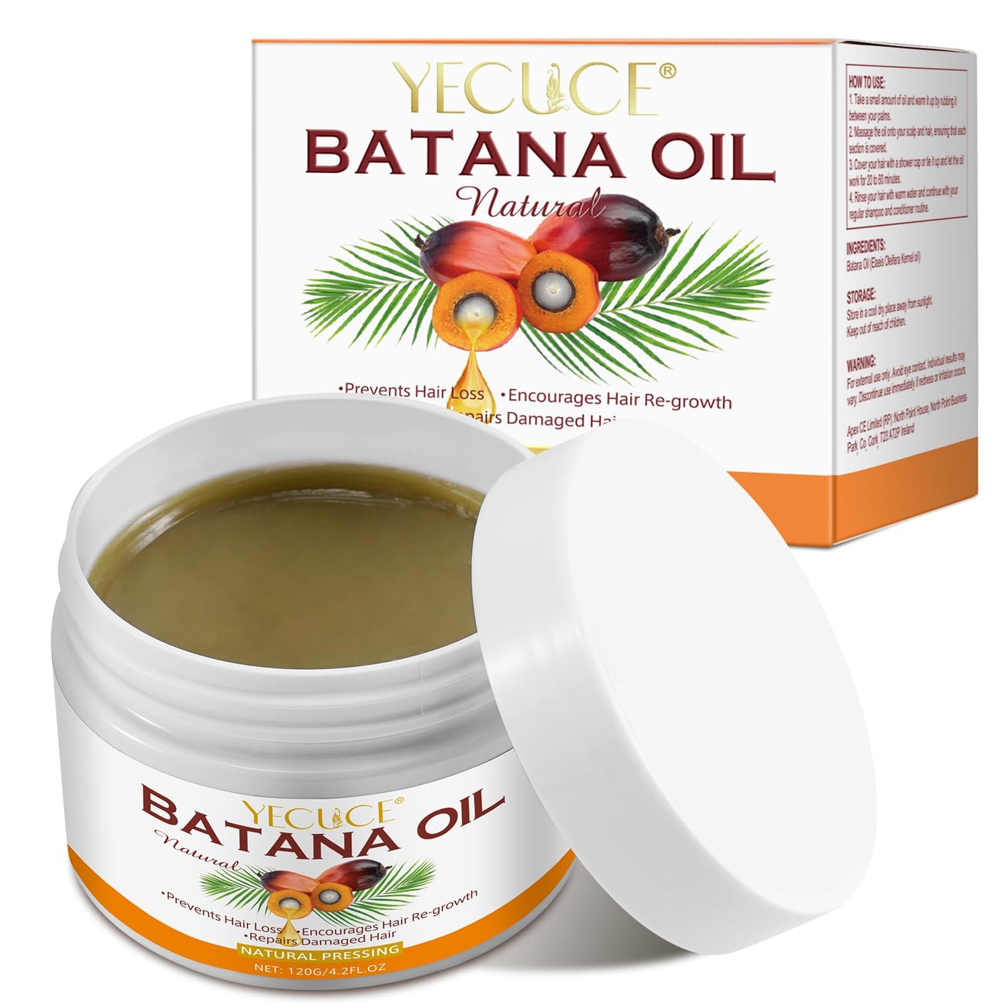 Tioueo Batana Oil for Hair 120g- 100% Pure and Natural, Promotes Hair Growth, Strengthens and Nourishes, Adds Shine, Repairs Damage