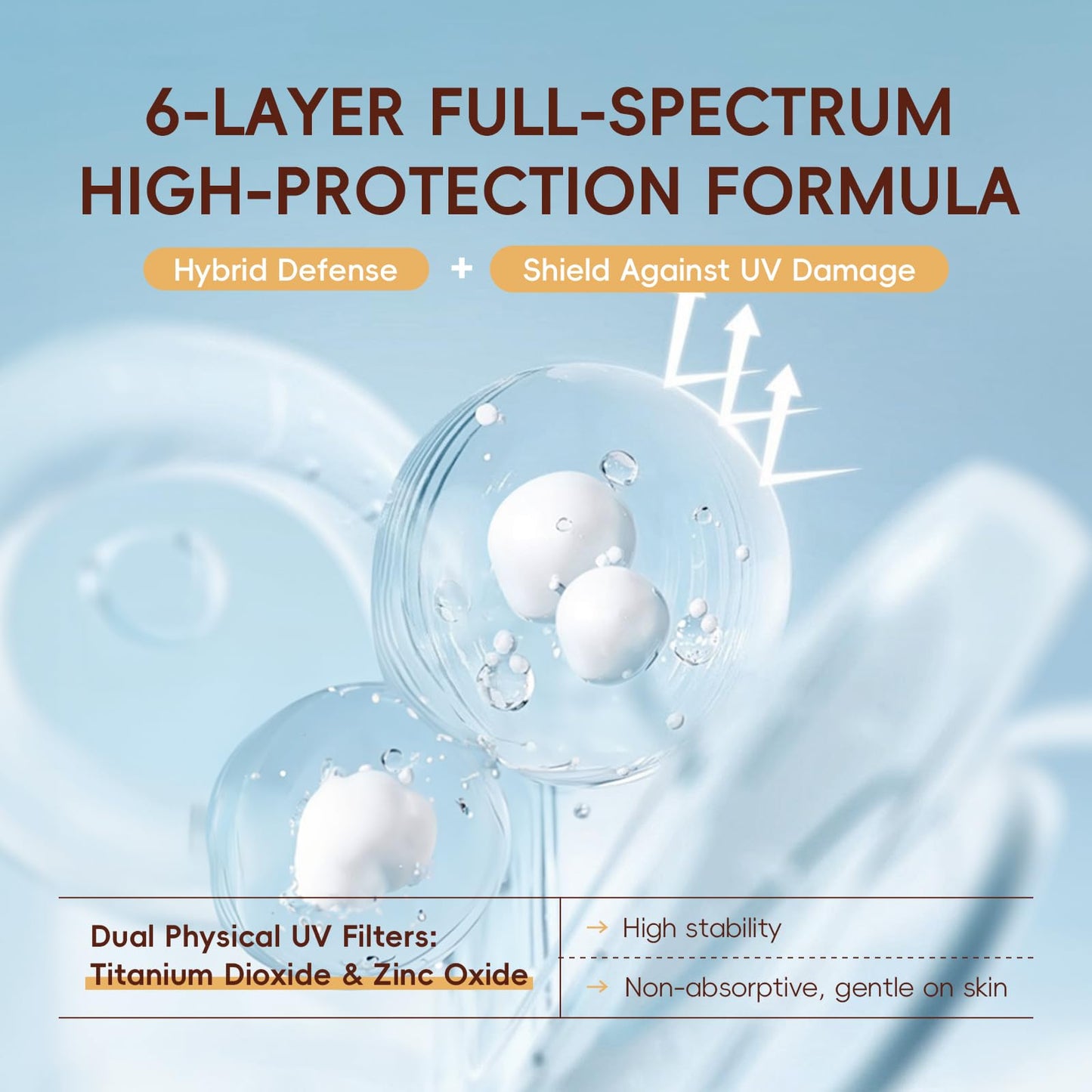 LAIKOU Rice Sunscreen SPF 50 PA+++, Ultra-Light Face & Body Sun Cream with Niacinamide & Hyaluronic Acid, Lightweight, Non-Greasy Moisturiser for All Skin Types, UVA/UVB Protection, 50g (Pack of 2)