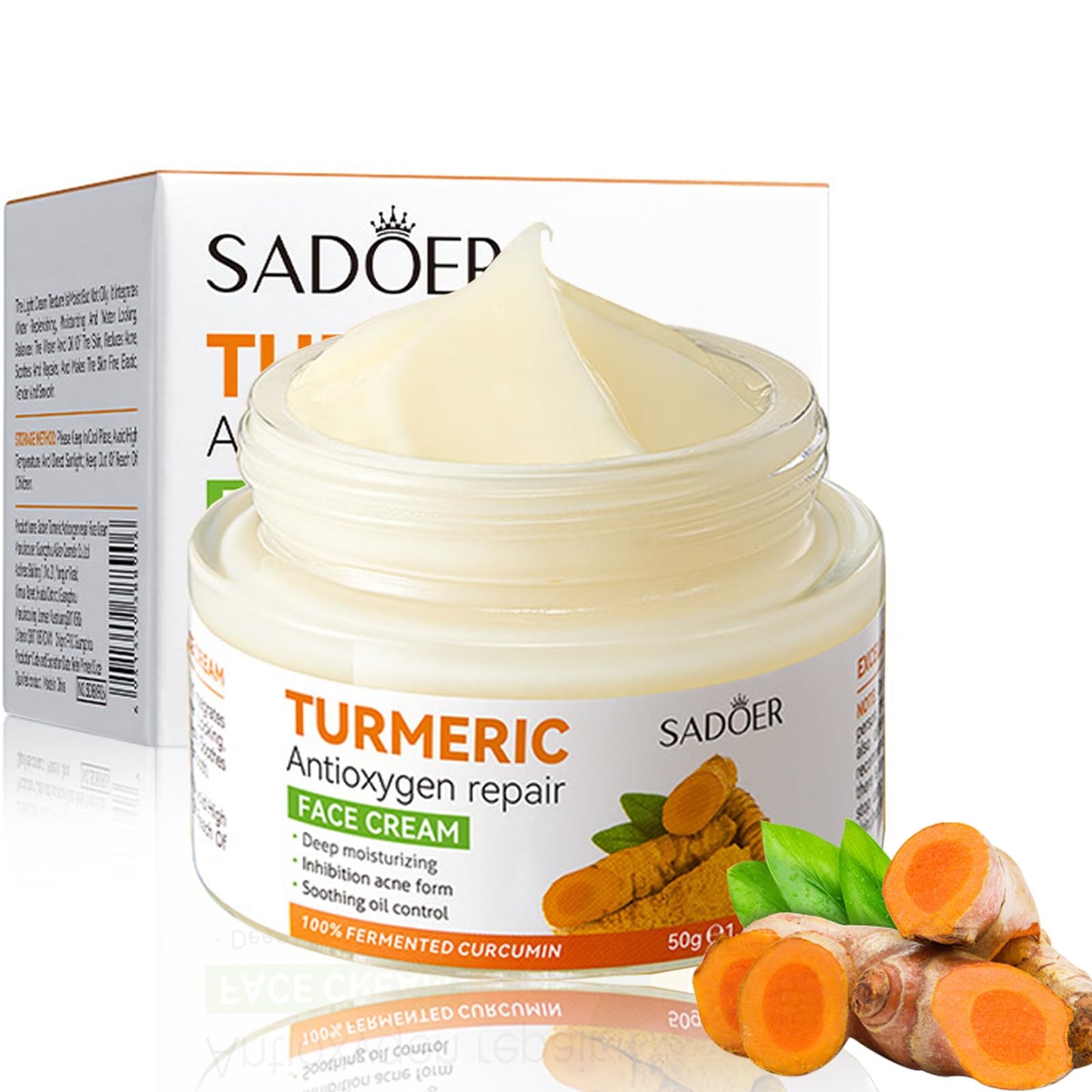 FALILUV Turmeric Face Cream, Anti Aging Face Cream For Skin Lightening, Anti Wrinkle Face Cream,Dark Spot Corrector Remover For Face, Erase Fine Lines,Firming Face Moisturiser