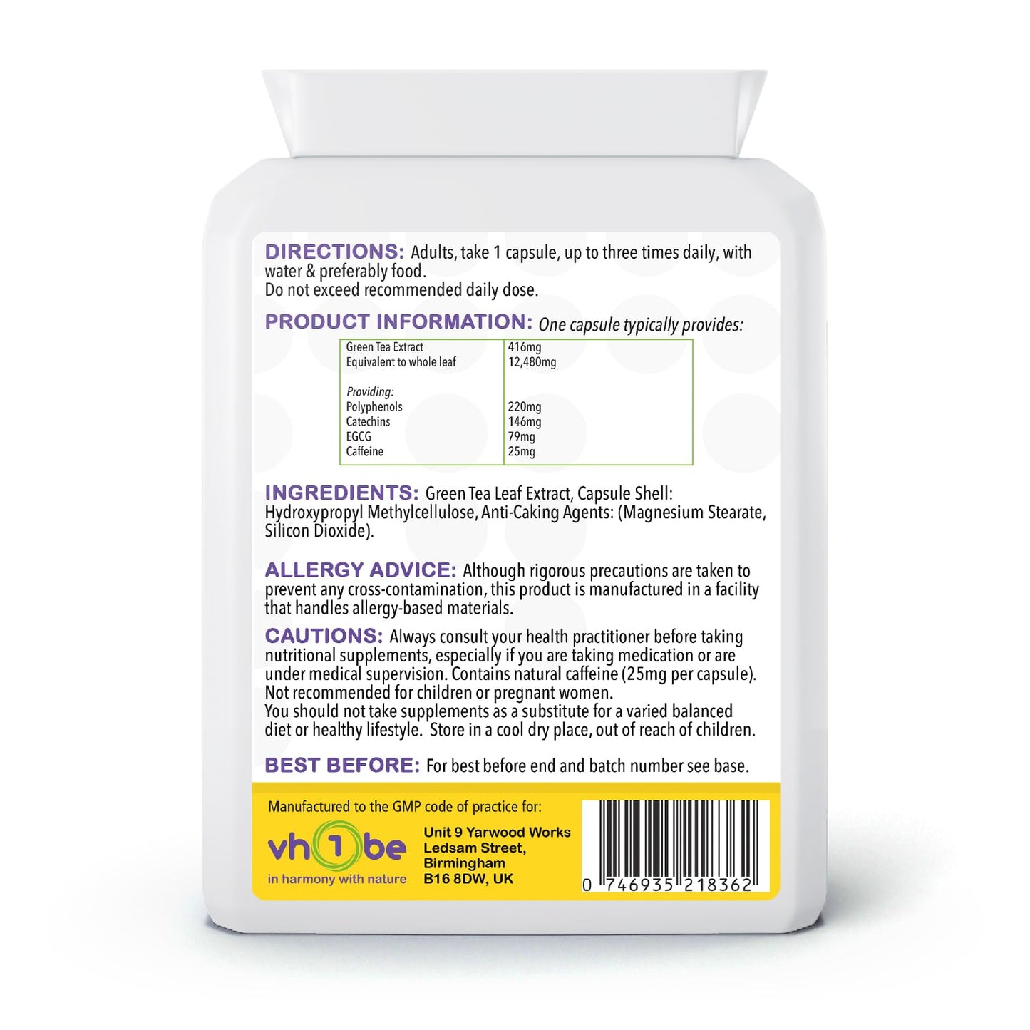 vh1be Green Lipped Mussel 500mg 90 Capsules