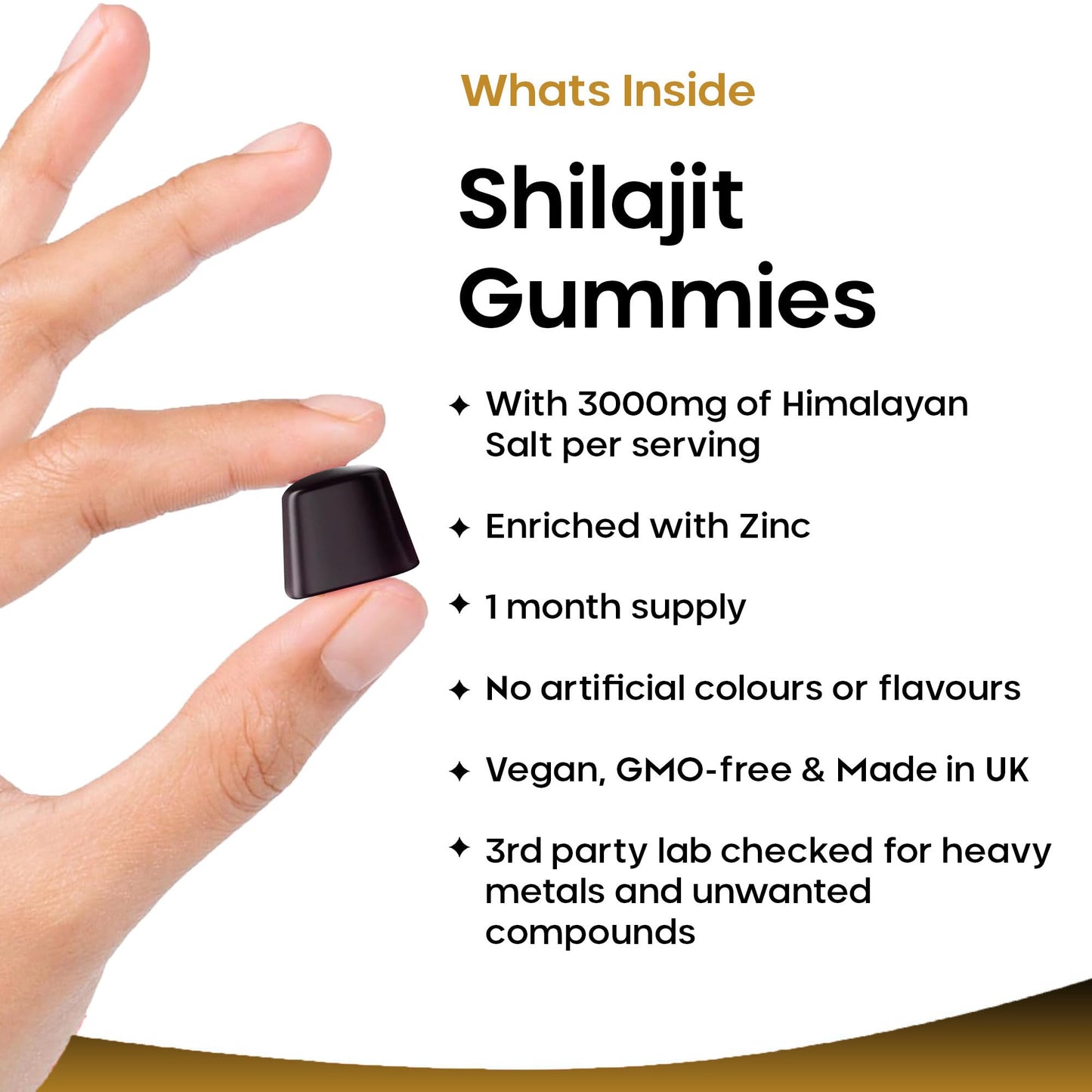 Shilajit Gummies - Enriched with Zinc & Vitamin B6 - High Strength 3000mg Pure Himalayan Shilajit Gummies Providing 50mg Fulvic Acid - Berry Flavoured, Vegan Shilajit Gummies by New Leaf