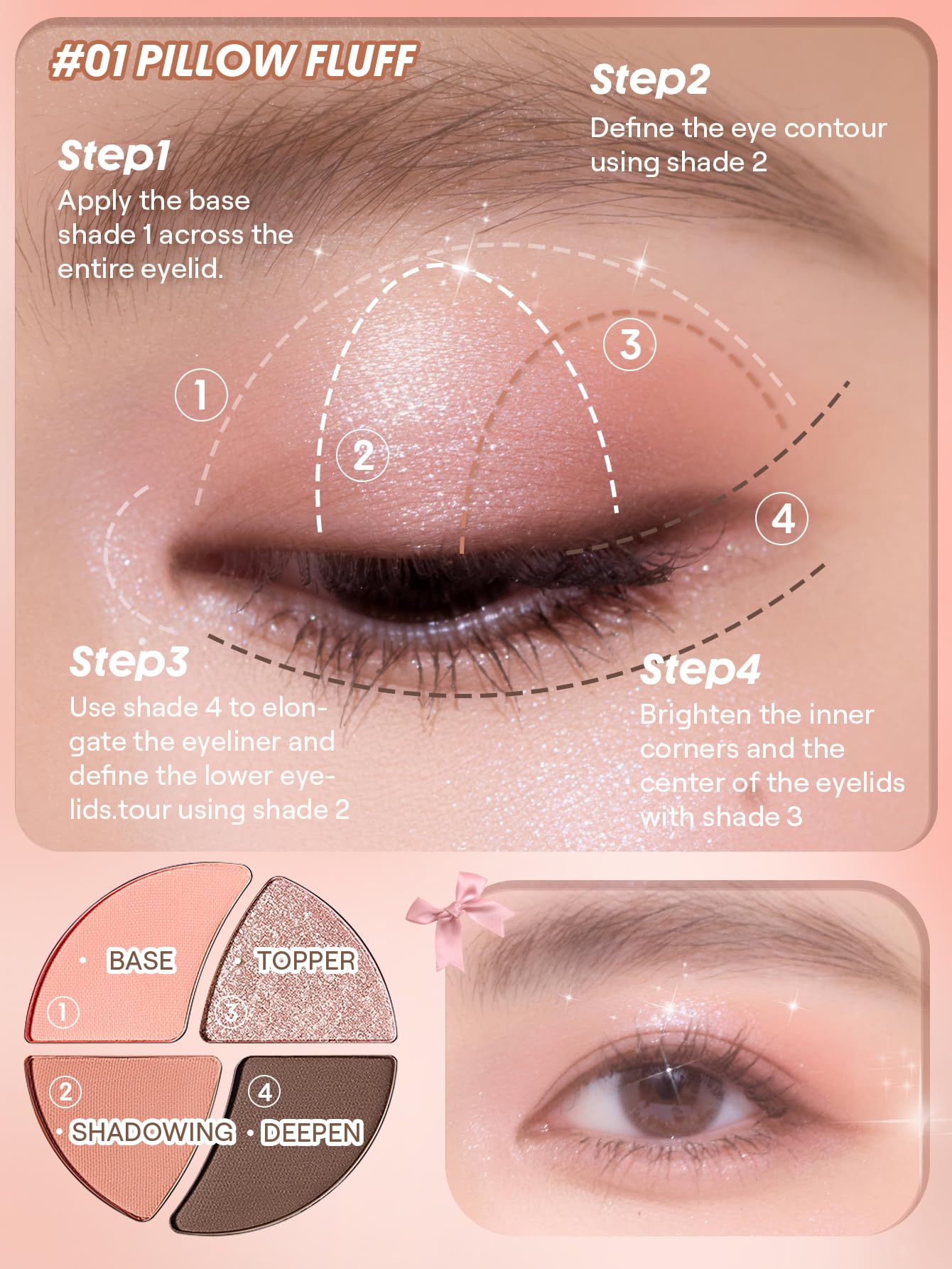 SHEGLAM Daydreamer Mini Palette 4 Colors Eyeshadow Palette - Pillow Fluff