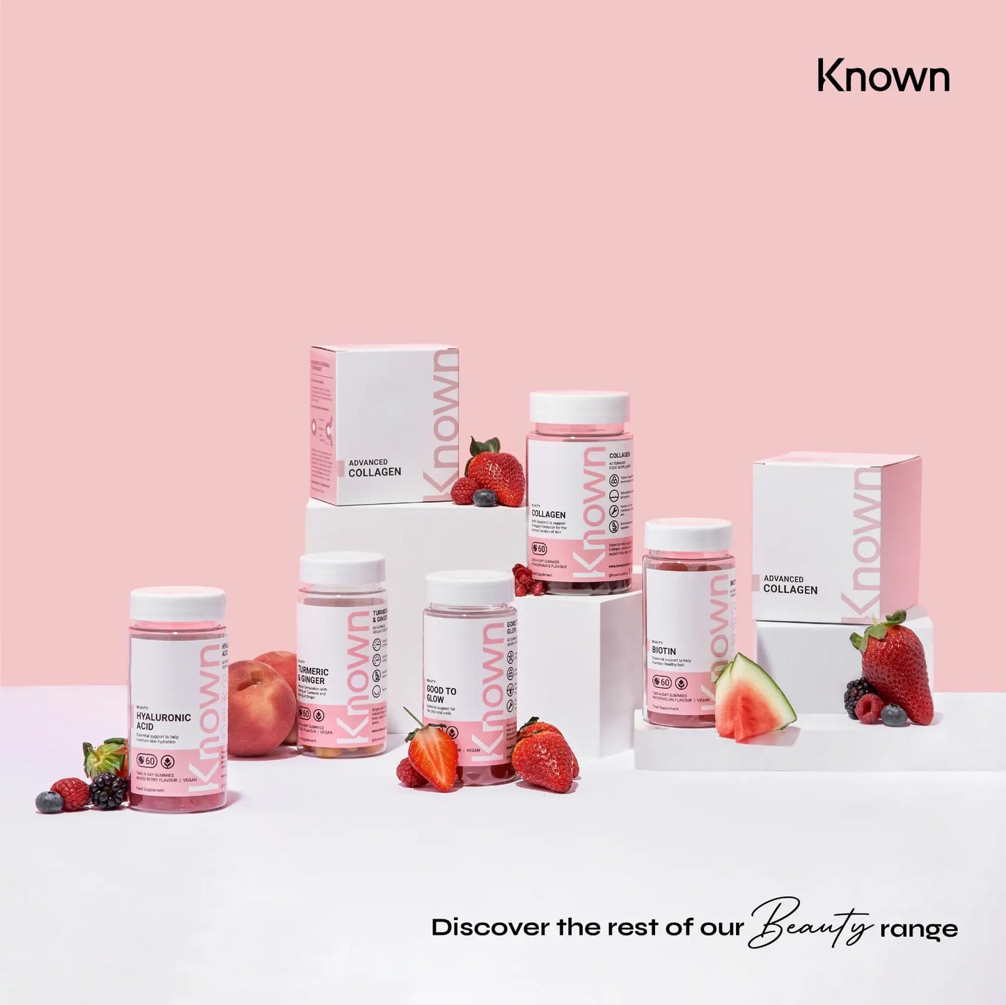 Biotin Gummies 10,000 mcg Watermelon Flavoured by Known Nutrition | for Hair, Skin and Metabolism | Watermelon Flavour | 60 Two-a-Day Vitamin Gummies | 10,000μg of Biotin per Serving (Pack of 1)