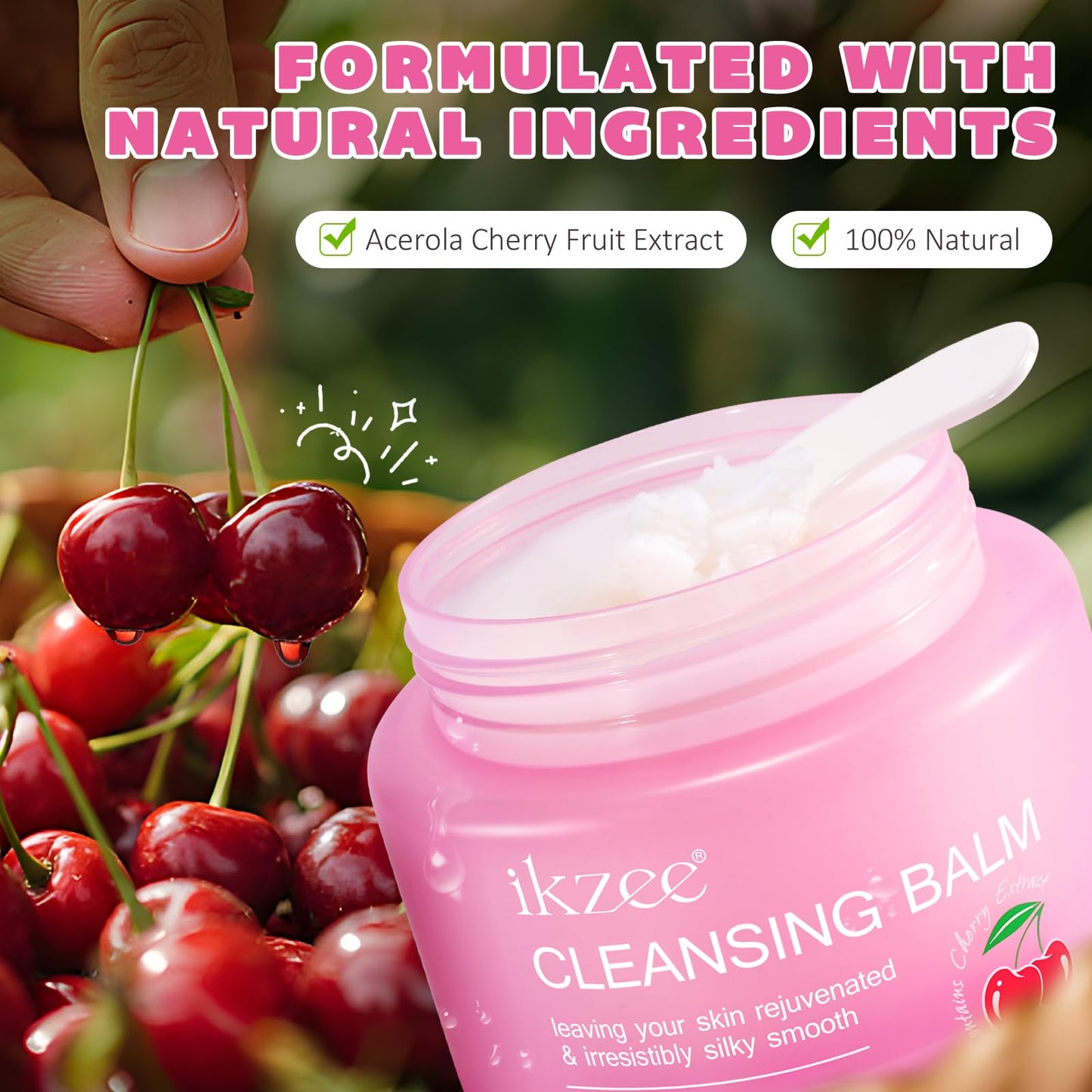 Generic Cleansing Balm Makeup Remover - Hydrating Smooth Skin Gentle Deep Cleaning Containing Natural Nourishing Ingredients Travel-friendly Makeup Remover Balm for All Skin Types