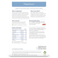 Healthspan Magnesium 375mg (90 Tablets) | Added Vitamin C & Vitamin B Complex | Promotes Immune Health | Support Your Bones, Teeth, Muscles & Nervous System | Vegan