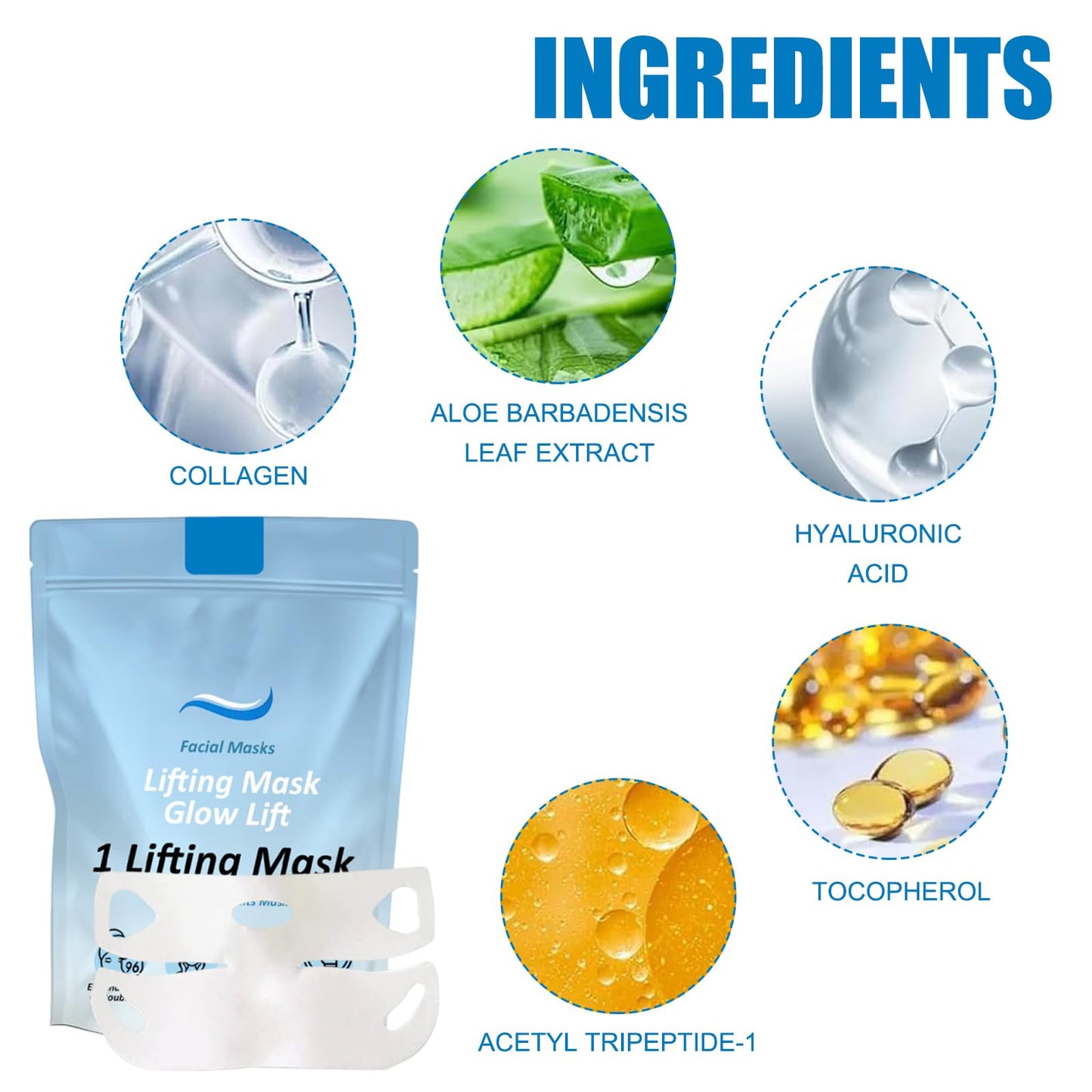 Bisienya 1 Piece Chinology Double Chin Lifting Mask Chin Mask Face Lifting Masks Nourishes the Skin, Tightens and Lifts the Face, Moisturizes and Hydrates, Creative Gift