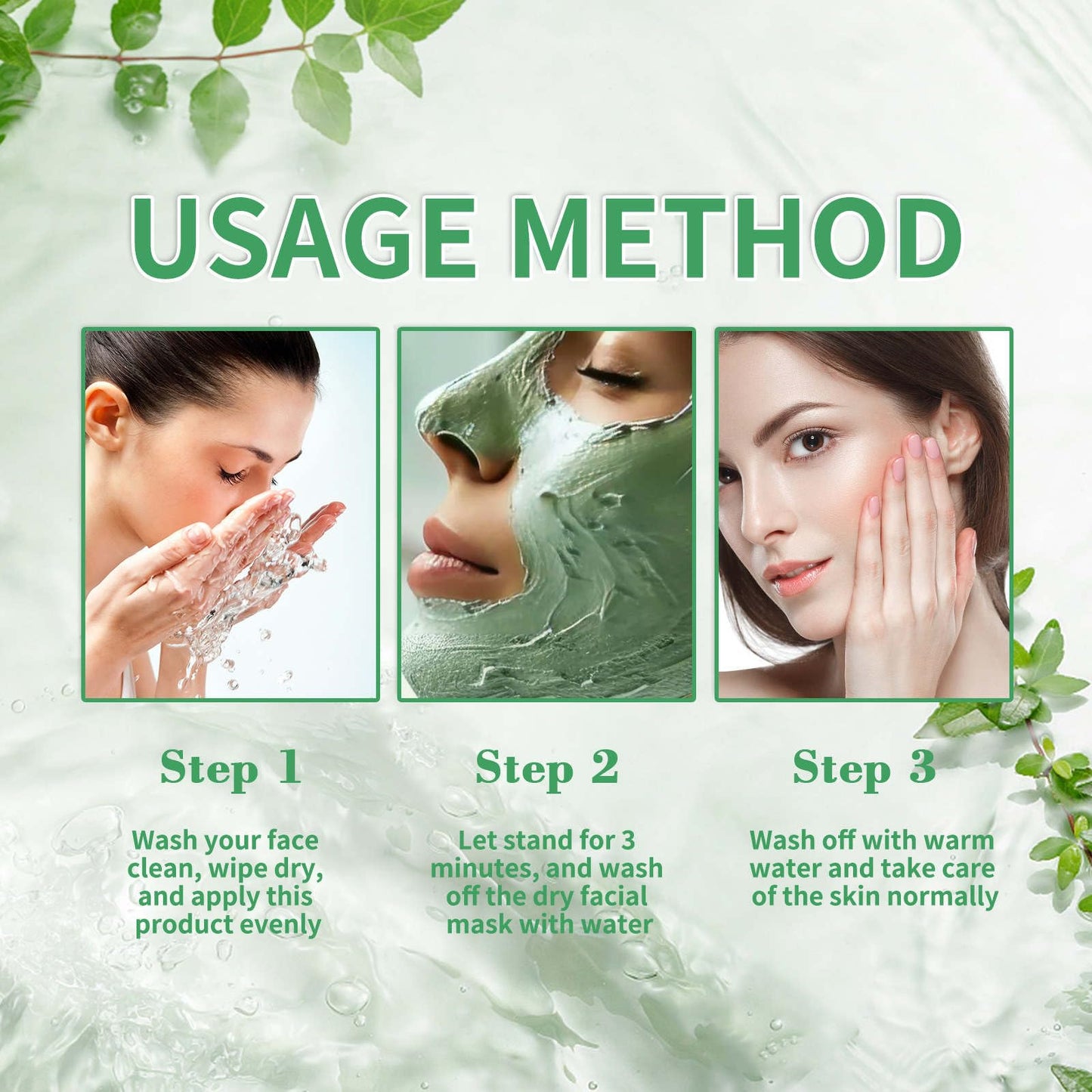 QIEEUMIN Green Tomato Clay Mask Pore Cleanser Pore Purifying with 49% Green Tomato Extract Moisturising Water Locking Antioxidant Sebum & Clogged Pore Care Exfoliation Fragrance-Free 120g