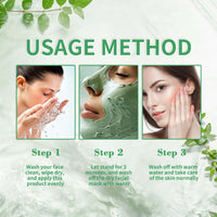 QIEEUMIN Green Tomato Clay Mask Pore Cleanser Pore Purifying with 49% Green Tomato Extract Moisturising Water Locking Antioxidant Sebum & Clogged Pore Care Exfoliation Fragrance-Free 120g