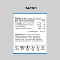 Nutri Advanced - T-Convert - Gum Guggul with Ashwagandha, Selenium and Zinc - Healthy Thyroid Hormone Conversion - 60 Capsules