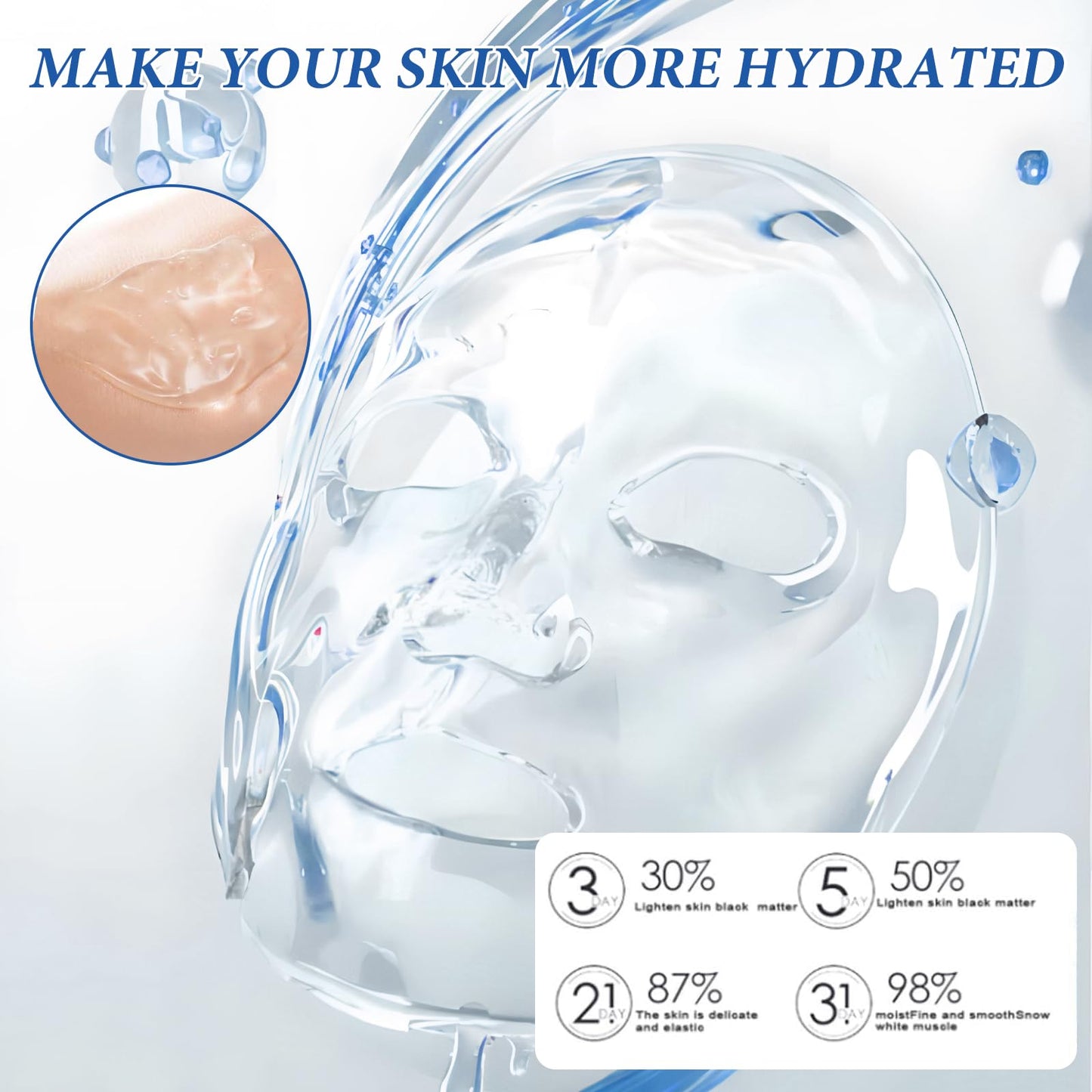 GMHLLES 2 PCS Hyaluronic Acid Powder for Face Hyaluronic Acid Powder Organic Skin Care Formula Low Molecular Weight Water-Soluble for Skin Hydration and Moisture Smooths Wrinkles