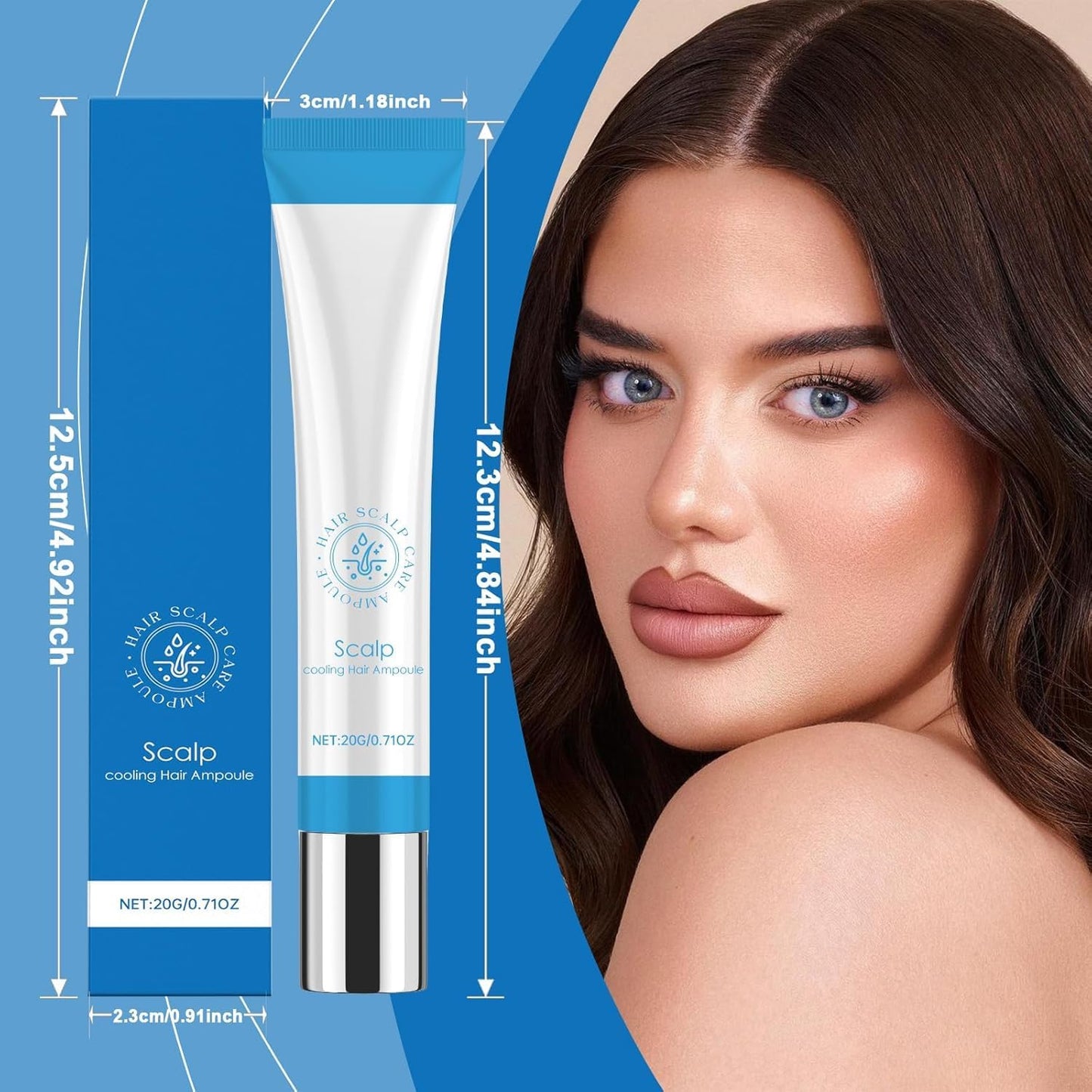 DAMIGHT 2Pcs Seapuri Scalp Serum, Scalpy Hair Growth Serum for Hair Loss, Scalp Cooling Hair Ampoule, Scalp Massager Treatment for Women and Men, Non-Greasy, Lightweight, Exfoliate Dandruff (C)