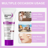 Spf 100+ Sunscreen, Sun Cream For Face & Body, High-Factor Sunblock Waterproof For Women & Girls, Non-Greasy & Lightweight Formula With Soothing Care, Repairs Sun Damage