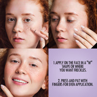 Ruojiar Freckle Stamp Pen,Ma/gic Fake Freckles Tatto Marker,Natural Lifelike Freckle Makeup Pen,Spot Stamp Pen,for All Skin Tones,Waterproof&Sweat-Proof,Long-Lasting Effect,Smudge-Proof,Natural Ingredients