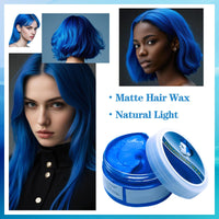 MINSHZEE Hair Wax Blue Temporary Hair Gel, Easy Wash Out Long Lasting Hair Colour, Styling Hair Wax Hair Colour Mud for Men Women Instant Styling (100ml)