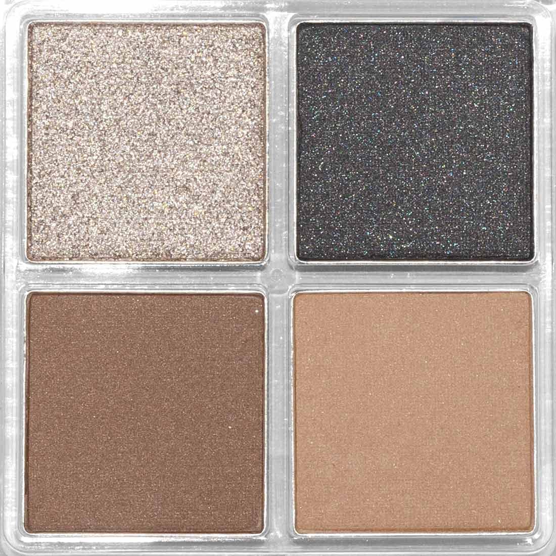 Palladio Eyeshadow Quads, Velvety Pigmented Blendable Matte, Metallic & Shimmer Finishes, Creamy Formula, Four Way Quad Eye Shadow Palette, Talc-Free (Party Rocker)