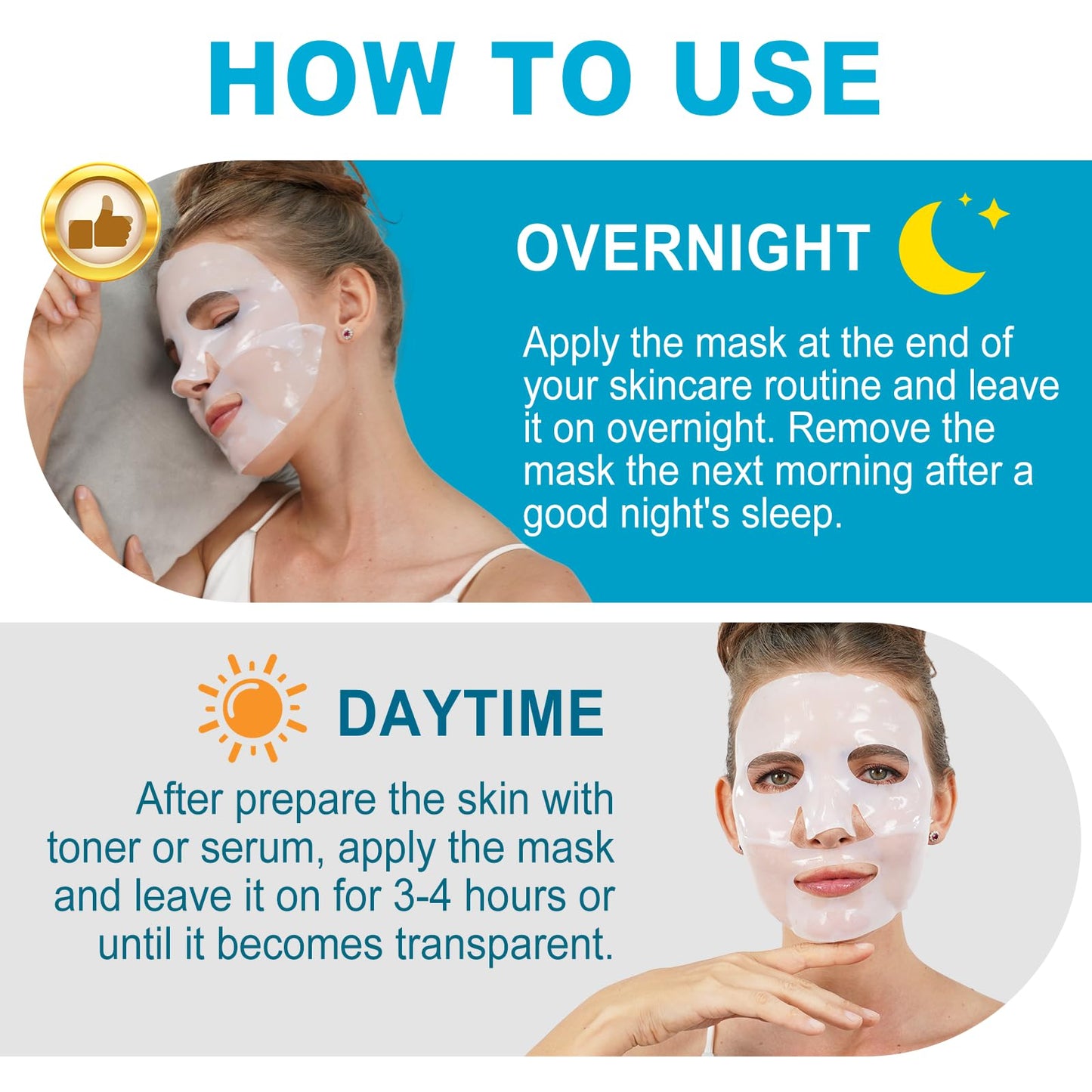 Lxitian Collagen Face Masks Skincare, Collagen Mask with Hyaluronic Acid,Hydrogel Collagen Mask Overnight Face Mask,Real Deep Hydrating Face Mask,Pore Minimizing,Firming Anti Wrinkle Aging Lifting,Deep Repair