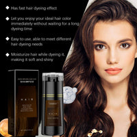 Polar Hair Dye Shampoo,3-In-1 Sham/poo for Color Treated Ha/ir,Instant D/ye Sha/mpoo,H/air Colour Sh/ampoo for Women Grey Ha/ir Coverage,Home Hair Dy/e Pure Plant Extract,Anti Grey Shampoo(Dark Brown)