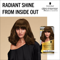 Schwarzkopf Oleo Intense Permanent Oil Colour 4-60 Gold Brown Hair Dye, 100% Grey Coverage, Conditioner with HaptIQ System, Long-Lasting Colour, Ammonia Free Hair Dye