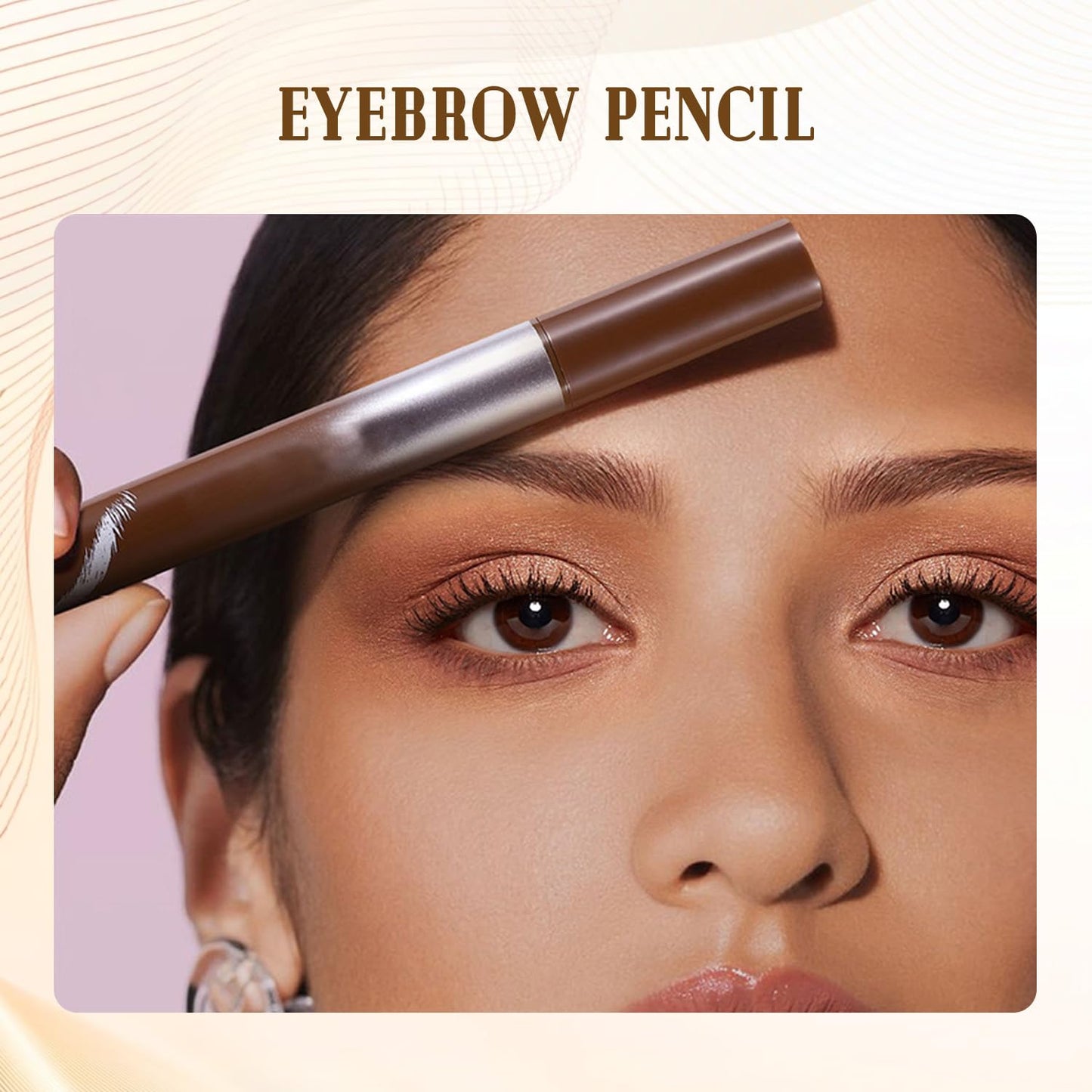 Generic Eyebrow Pen with Precise Fork Tip, Waterproof, Sweat-Resistant, Natural Hair-Like Strokes for Full, Defined Brows(Gentle Brown)
