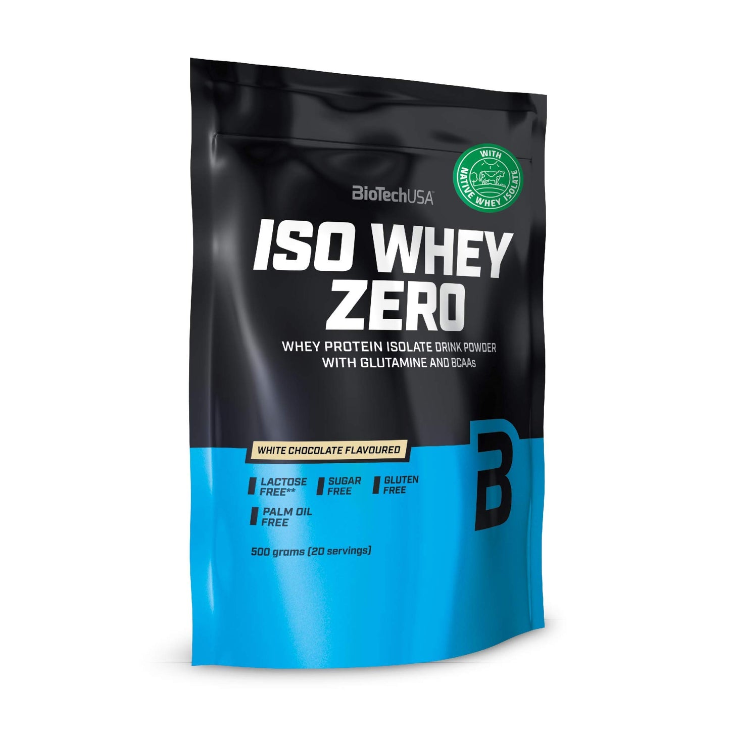 BioTechUSA Iso Whey Zero | Gluten, Sugar Free | Lactose Reduced | Premium Whey Protein Isolate, 500 g, WhiteChocolate