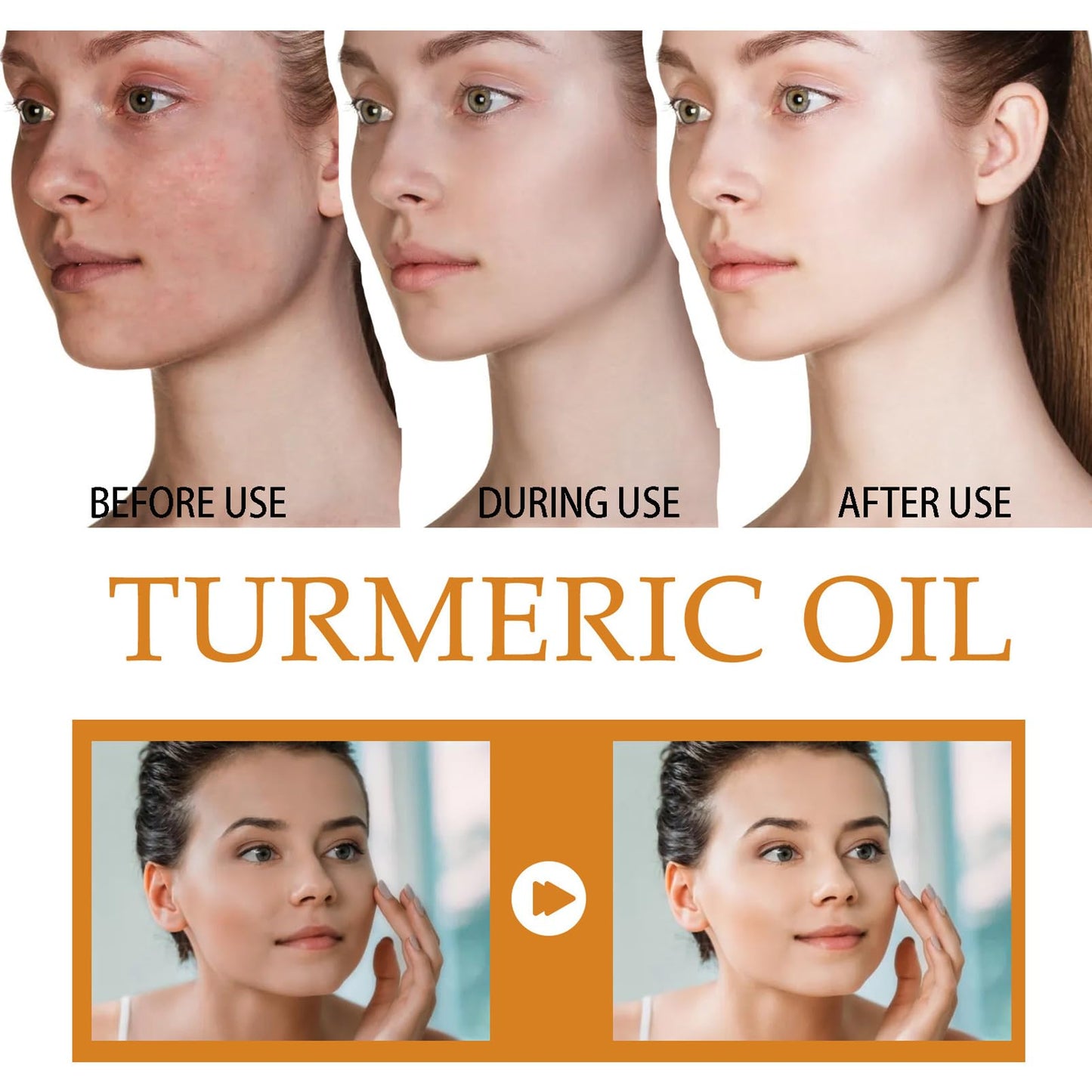 DMQ Turmeric Essential Oil,2PCS Turmeric Serum Dark Spot Removal Serum,Turmeric Skin Oil for Dry Skin,Turmeric Anti Aging Face Serum for Women,Turmeric Oil and Serum,Skin Moisturiser for Body&Face-100ml*2