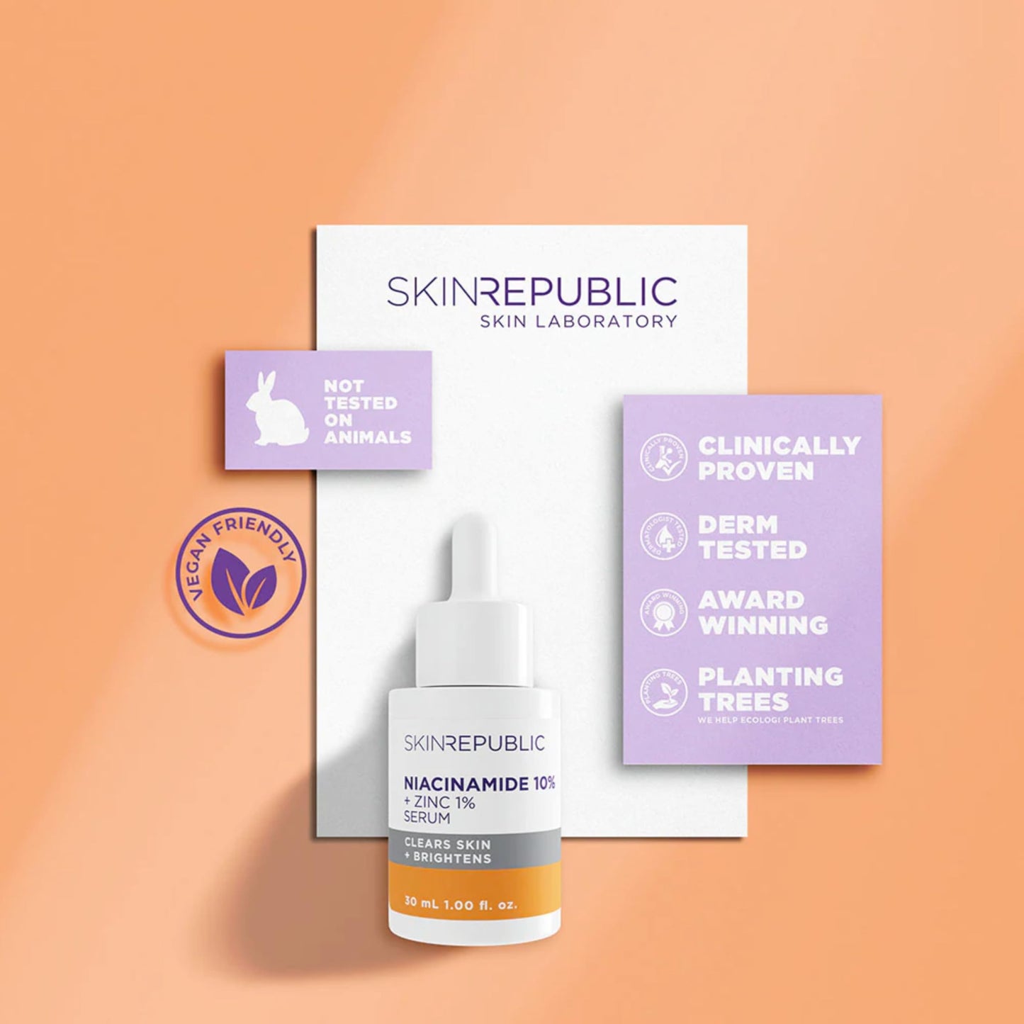 Skin Republic Niacinamide 10% + Zinc 1% Brightening Serum, Minimises Excess Oil, Pigmentation & Uneven Skin Tone (30ml)