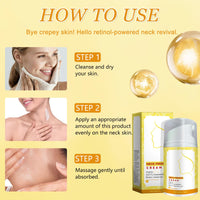 Ledeak Neck Firming Tightening Cream, Moisturizing Anti-Aging Retinol Neck Cream for Reduce Wrinkles, Fine Lines, Hydrating Tighten and Lift Creams, Firm and Lift Sagging Skin