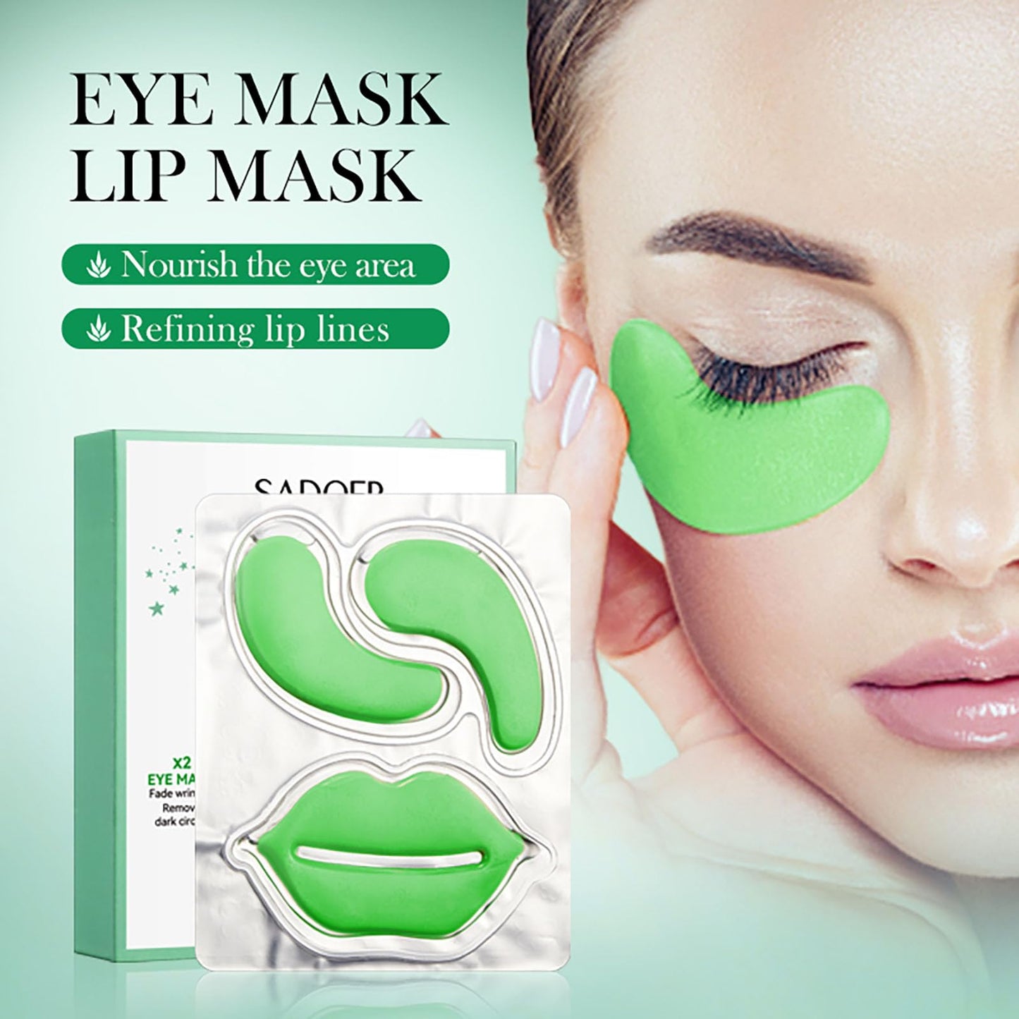ISBEAUSOLS Aloe Vera Face Mask Set - 14PCS Aloe Skin Care Sets & Kits - Eye Mask, Lip Mask, Foot Mask, Face Mask - Eye Masks Skincare - Lip Care Set - Spa Sets for Women Gifts - Foot Care Kit for Teenage Girls
