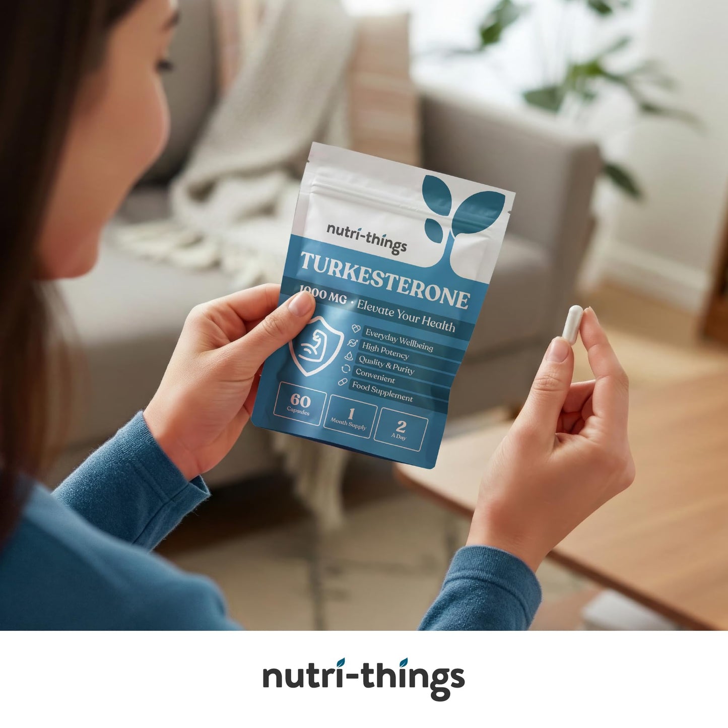 Nutri-things Turkesterone Capsules | Muscle Recovery and Muscle Growth Supplement | Max Strength 1000mg Per Serving | 120 Capsules