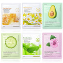 Maggidea 6 Sheets Fruit Extract Face Mask Set - Collagen Face Mask - Face Masks Beauty - Facial Mask Sheet - Skin Repair Mask Improves Skin Face Care Skin Care Sets For Women For All Skin Types