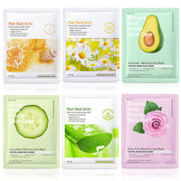 Maggidea 6 Sheets Fruit Extract Face Mask Set - Collagen Face Mask - Face Masks Beauty - Facial Mask Sheet - Skin Repair Mask Improves Skin Face Care Skin Care Sets For Women For All Skin Types