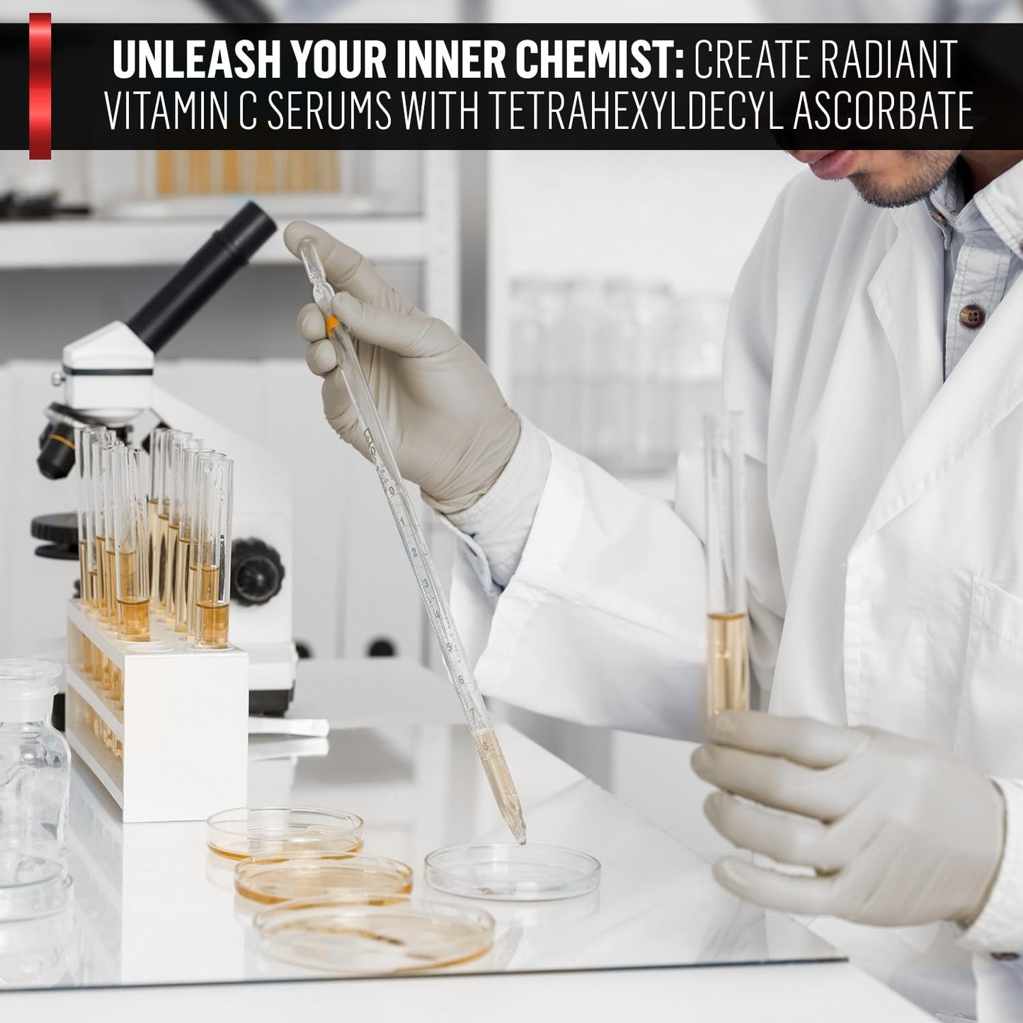 Tetrahexyldecyl Ascorbate THDC or THD ascorbate - Oil Soluble Vitamin C Cosmetic Ingredient for DIY Cosmetics UK