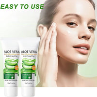 AuraBeen 2PCS Aloe Vera Exfoliating Gel - Gentle Face Scrub with Silky Peeling, Aloe Vera - Infused Exfoliator for Overall Skin Smoothness