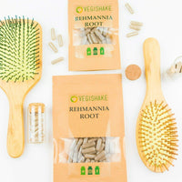vegishake Rehmannia Root HPMC Capsules 980mg Maintain Hair Colour Prevent Grey Hairs Health Fatigue Kidney Adrenal Glands Vegan Halal Kosher (60 Capsules)