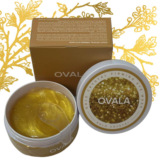 OVALA 24k Gold Under Eye Patches - 60 Pcs Eye Mask Pure Gold Anti-Aging Collagen Hyaluronic Acid Under Eye Mask for Removing Dark Circles, Puffiness & Wrinkles Refresh Your Skin