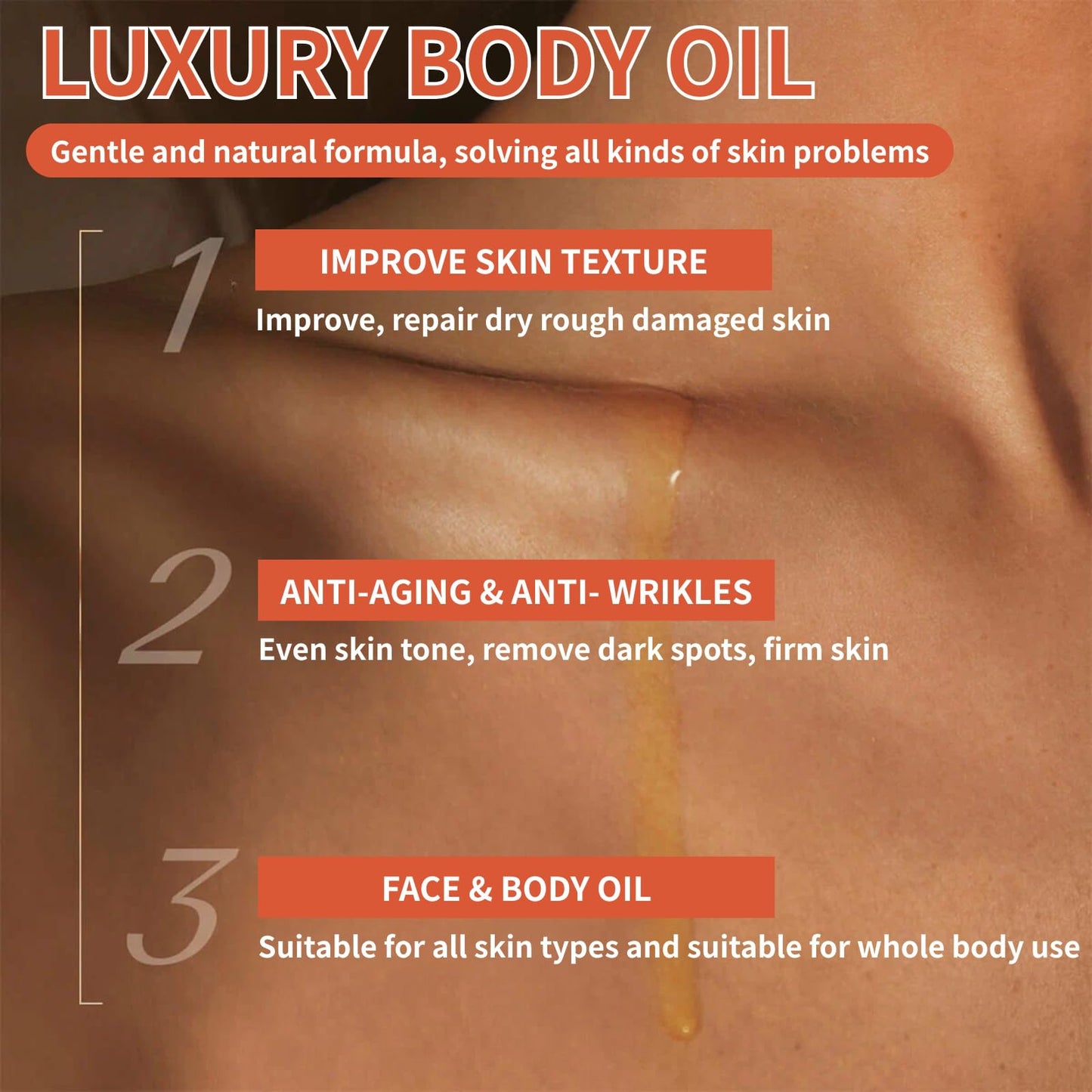 Cureluxe Magic Body Oil Firming - Magic Luxury Body Oil - Glow Remedy Oil Skin Tightening - Deeply Hydrates & Tightens Loose Skin Body Oils - Reduces Fine Line & Wrinkles Body Oils for Women