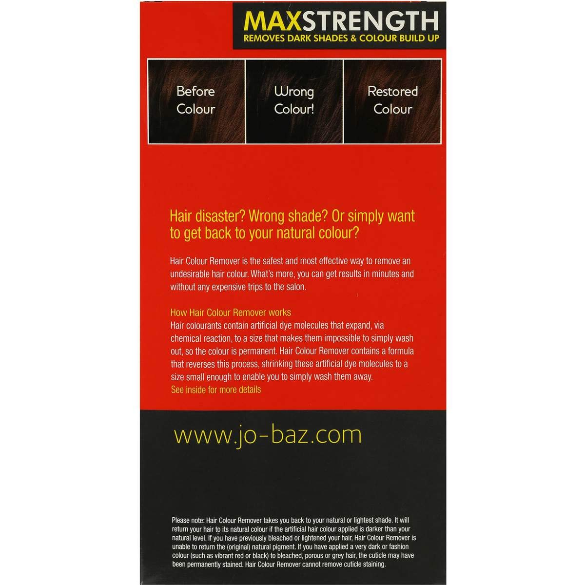 JoBaz Hair Colour Remover Extra Strength Removes Darker Shades & Colour Build Up