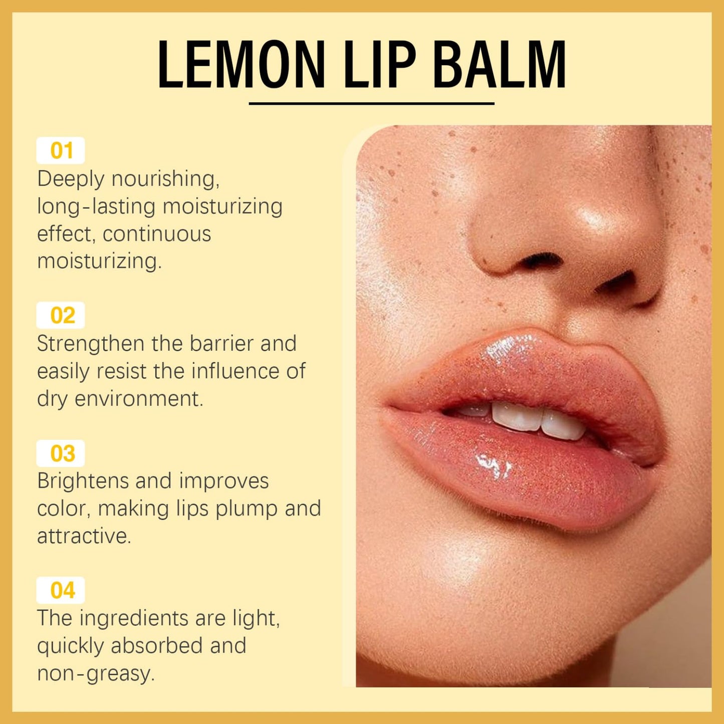 SHEBEEDO Lemon and Turmeric Lip Balm Lightening for Dark Lips,Lip Repair Balm for Brighten & Nourish Dark Lips Effortlessly,Lip Exfoliator Scrub for Softening & Moisturizing,Hydrating Repairing