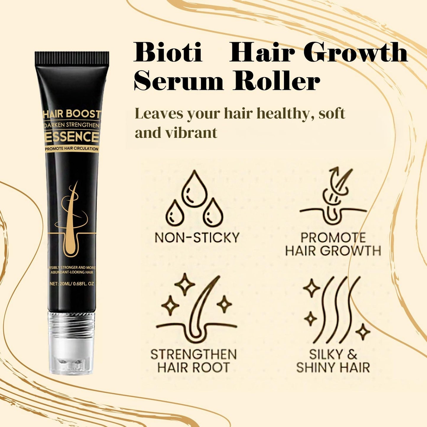 SingHao Hair Growth Roll-On Massage Essence,H/air G/rowth Serum,Roller Ball Ha/ir Care Oil,Scalp Roller,Ha/ir Treatment for Hai/r Lo/ss,Hai/r Growth Anti-Hair Lo/ss,H/air Loss Oil,Hair O/il Growth