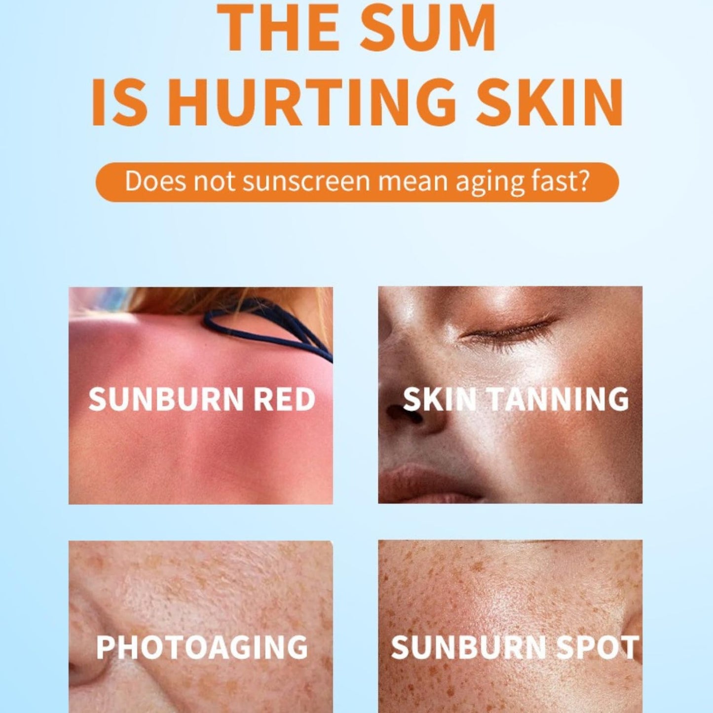 HUOWEH 60g Sun Block,Sun Cream Face,Collagen Sunscreen SPF 90 PA+++, Ultra High Protection Face Moisturizer with 36HR Hydration, Water-Resistant (80 Min), Non-Sticky & Sweat-Resistant