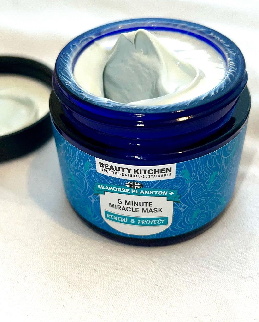Beauty Kitchen - Seahorse Plankton + 5 Minute Miracle Mask 60ml - Hydrating Facial Mask - Removes Impurities, Removes Redness & Promotes Collagen - Vegan/Cruelty Free