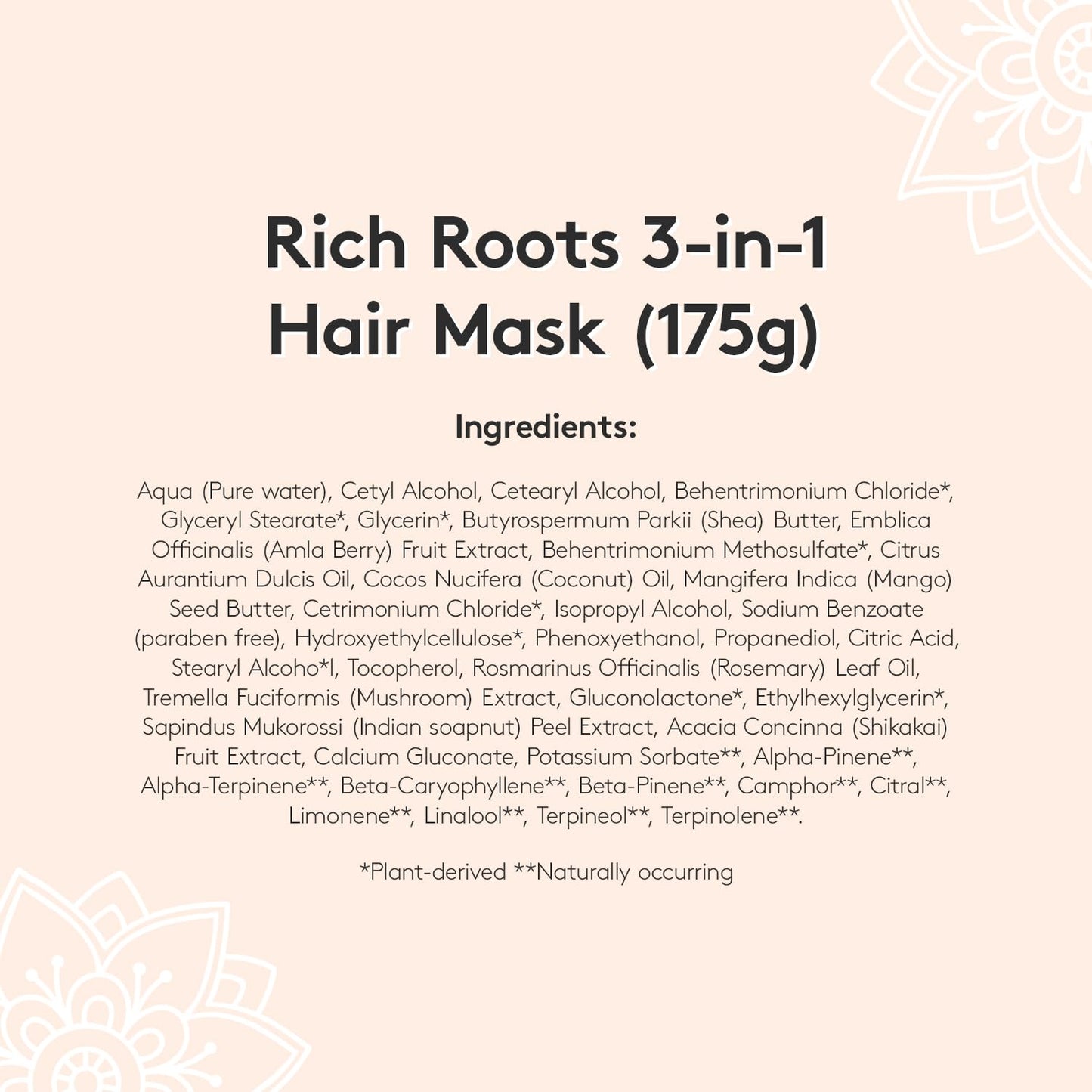 Delhicious Rich Roots Hair Mask with Amla and Coconut, 175g