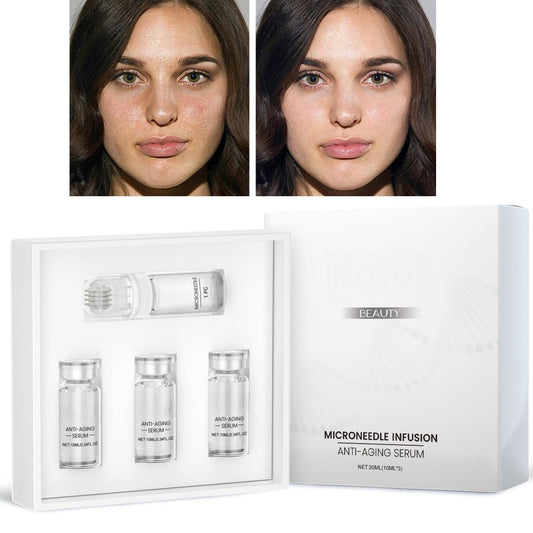 Xinyig Infusion Micro Facial System,Glow Infusion Micro System,Hyaluronic Acid Microneedling Essence for Glowing Skin,Smooth Skin Facial Serum,Micro Anti-Aging Facial System,Micro Needling Kit,Skin-Firming
