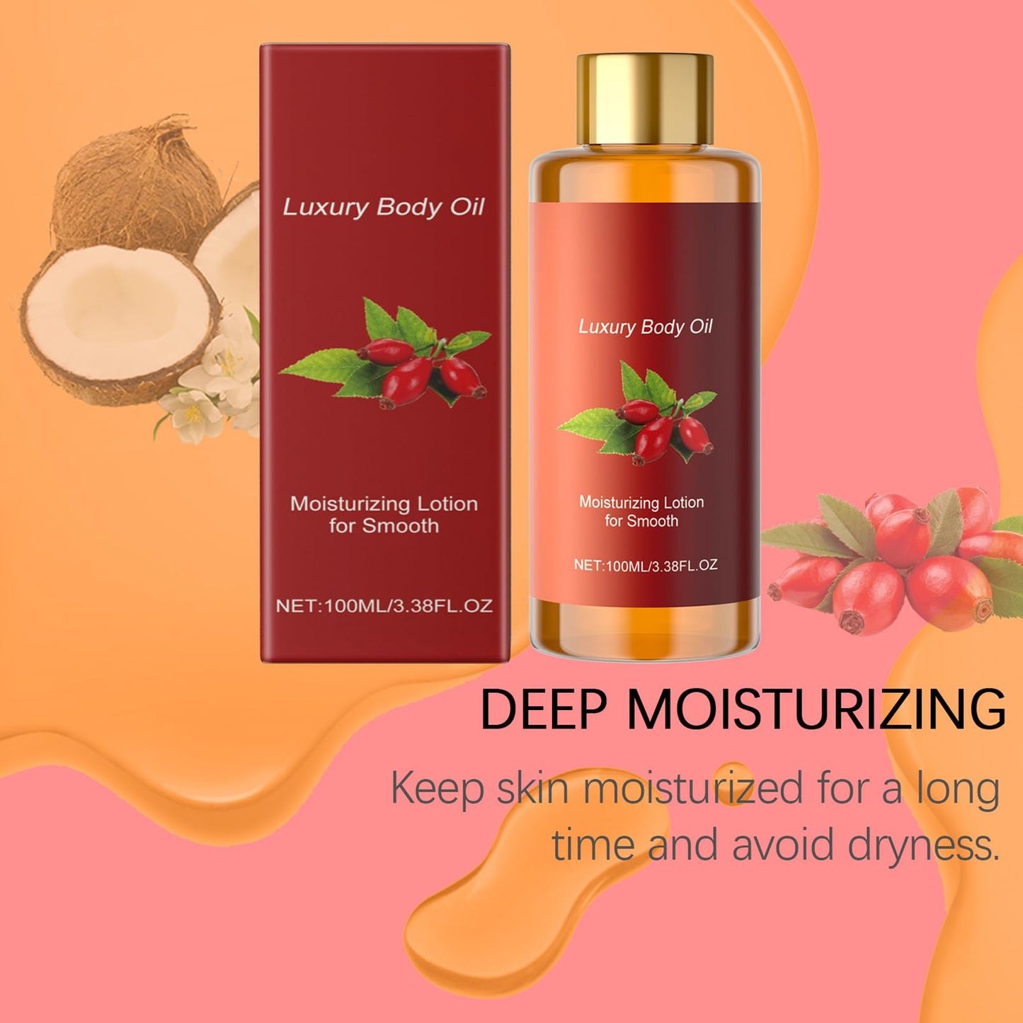MEITREND Magic Body Oil Firming,Advanced Firming Body Lotion for Women,Hydrating Body Lotion,Moisturizing Collagen Lifting Glow Essence Magic Body Oil with Vitamin E,Lift Sagging Skin & Improve Dry Skin