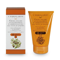 L'Erbolario Tan Accelerating Cream containing Jojoba Oil with SPF 15